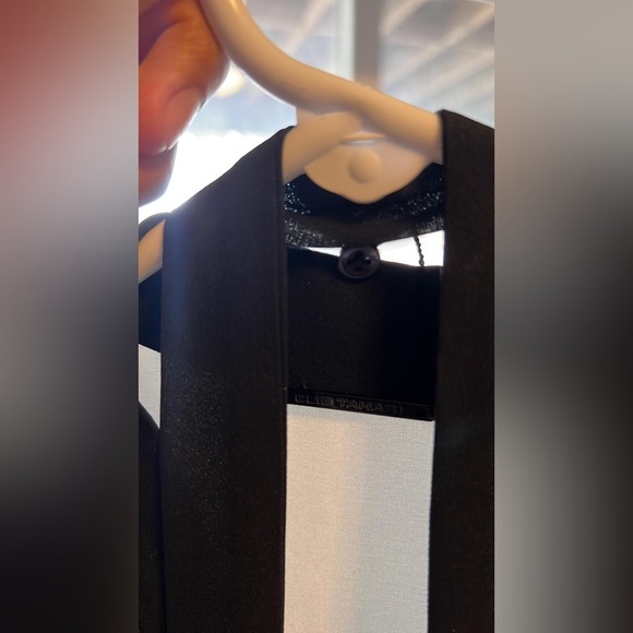 ELIE TAHARI Mavrick TwoTone Silk Blouse - - Picture 7 of 9